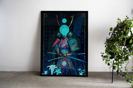 Moon Guard Asian Style Poster | Wall Art for Home & Office | High-Quality Print - High-Quality Visual Display