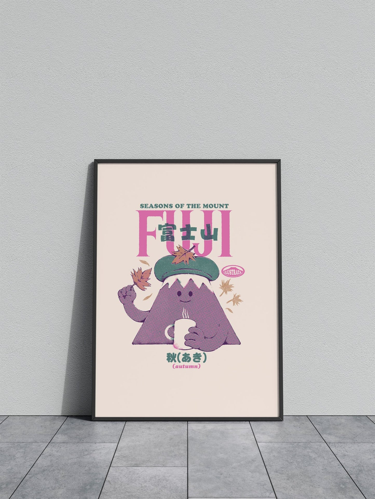 Mount Fuji Autumn Asian Style Poster | Wall Art for Home & Office | High-Quality Print - High-Quality Visual Display