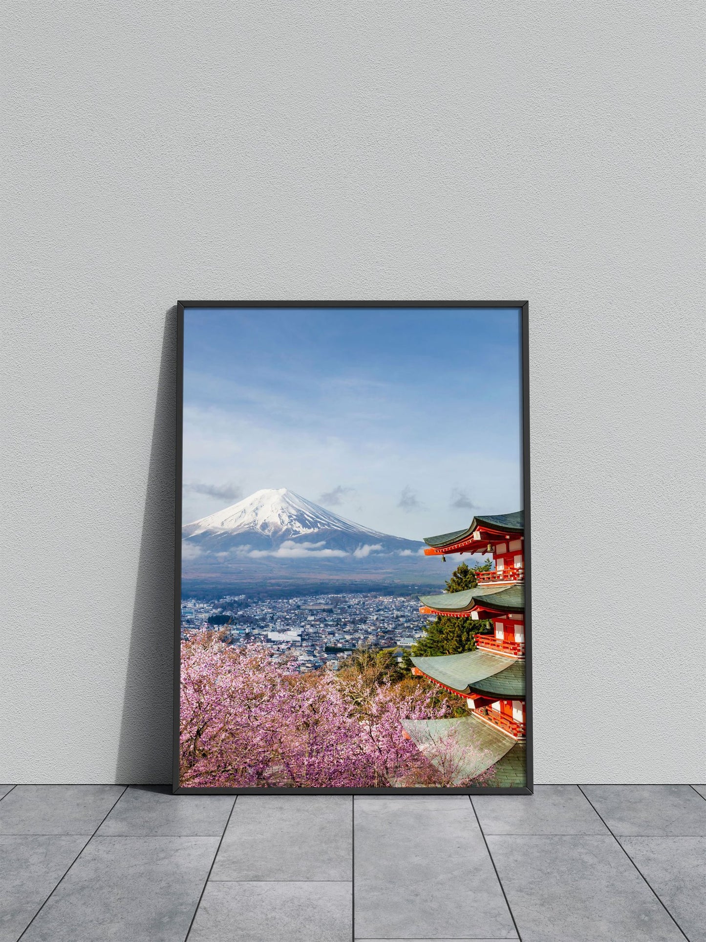 Mount Fuji Chureito Pagoda Asian Style Poster | Wall Art for Home & Office | High-Quality Print - High-Quality Visual Display