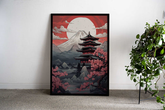 Mount Fuji Dreamscape Asian Style Poster | Wall Art for Home & Office | High-Quality Print - High-Quality Visual Display