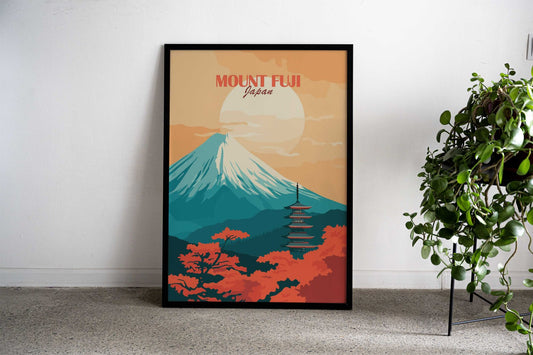 Mount Fuji Japan Poster Asian Style Poster | Wall Art for Home & Office | High-Quality Print - High-Quality Visual Display
