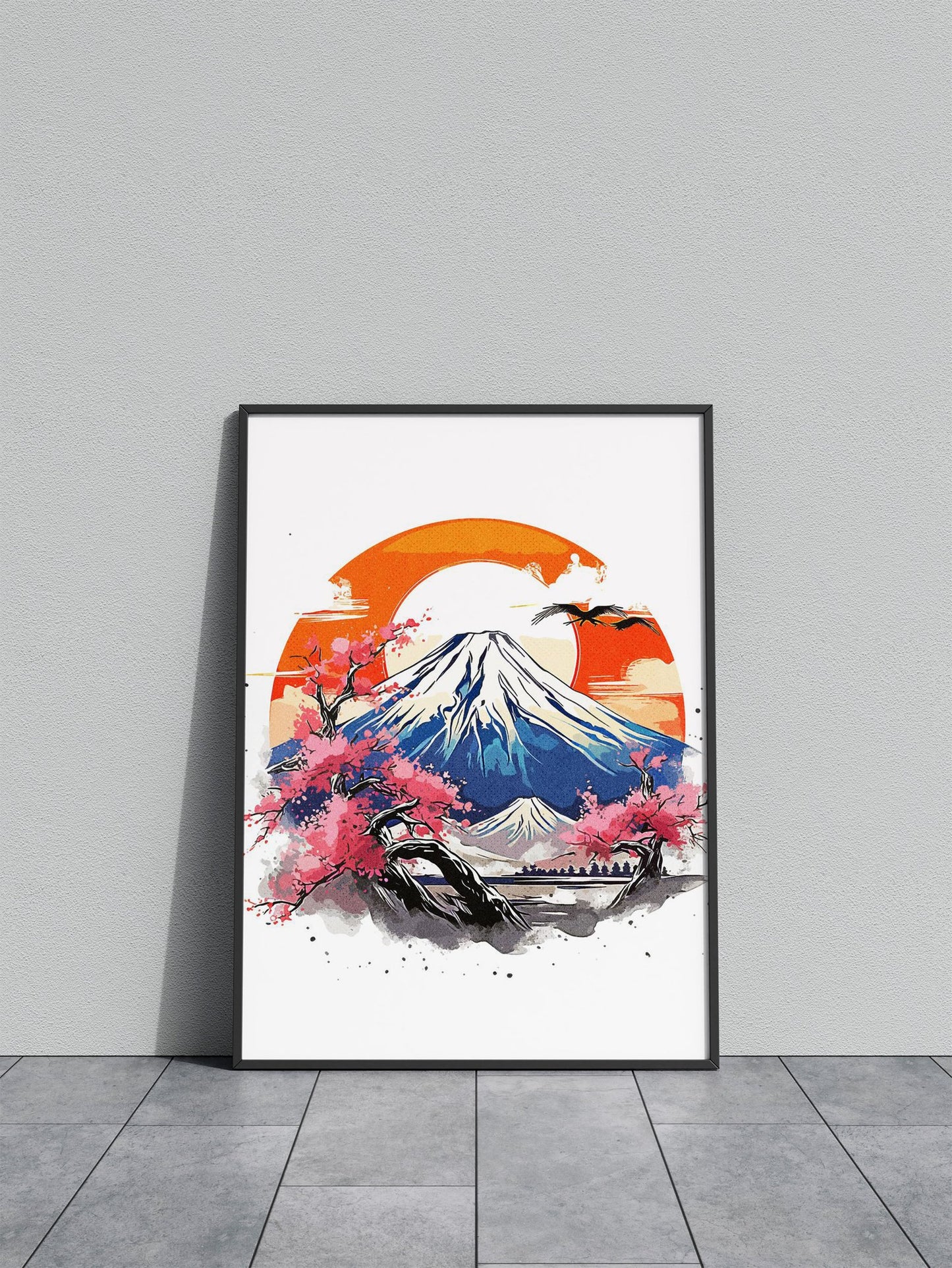 Mount Fuji Landscape Asian Style Poster | Wall Art for Home & Office | High-Quality Print - High-Quality Visual Display