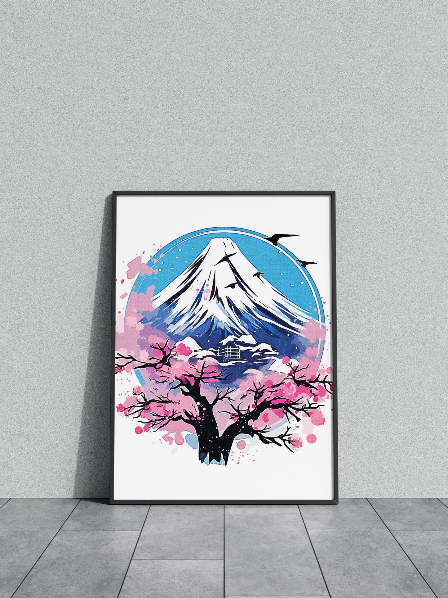 Mount Fuji Nature Asian Style Poster | Wall Art for Home & Office | High-Quality Print - High-Quality Visual Display