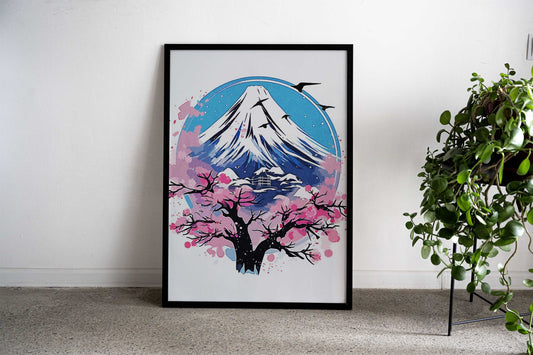 Mount Fuji Nature Asian Style Poster | Wall Art for Home & Office | High-Quality Print - High-Quality Visual Display
