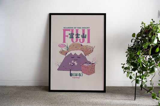 Mount Fuji Spring Asian Style Poster | Wall Art for Home & Office | High-Quality Print - High-Quality Visual Display