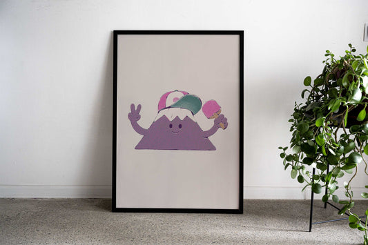 Mount Fuji Summer Sticker Asian Style Poster | Wall Art for Home & Office | High-Quality Print - High-Quality Visual Display