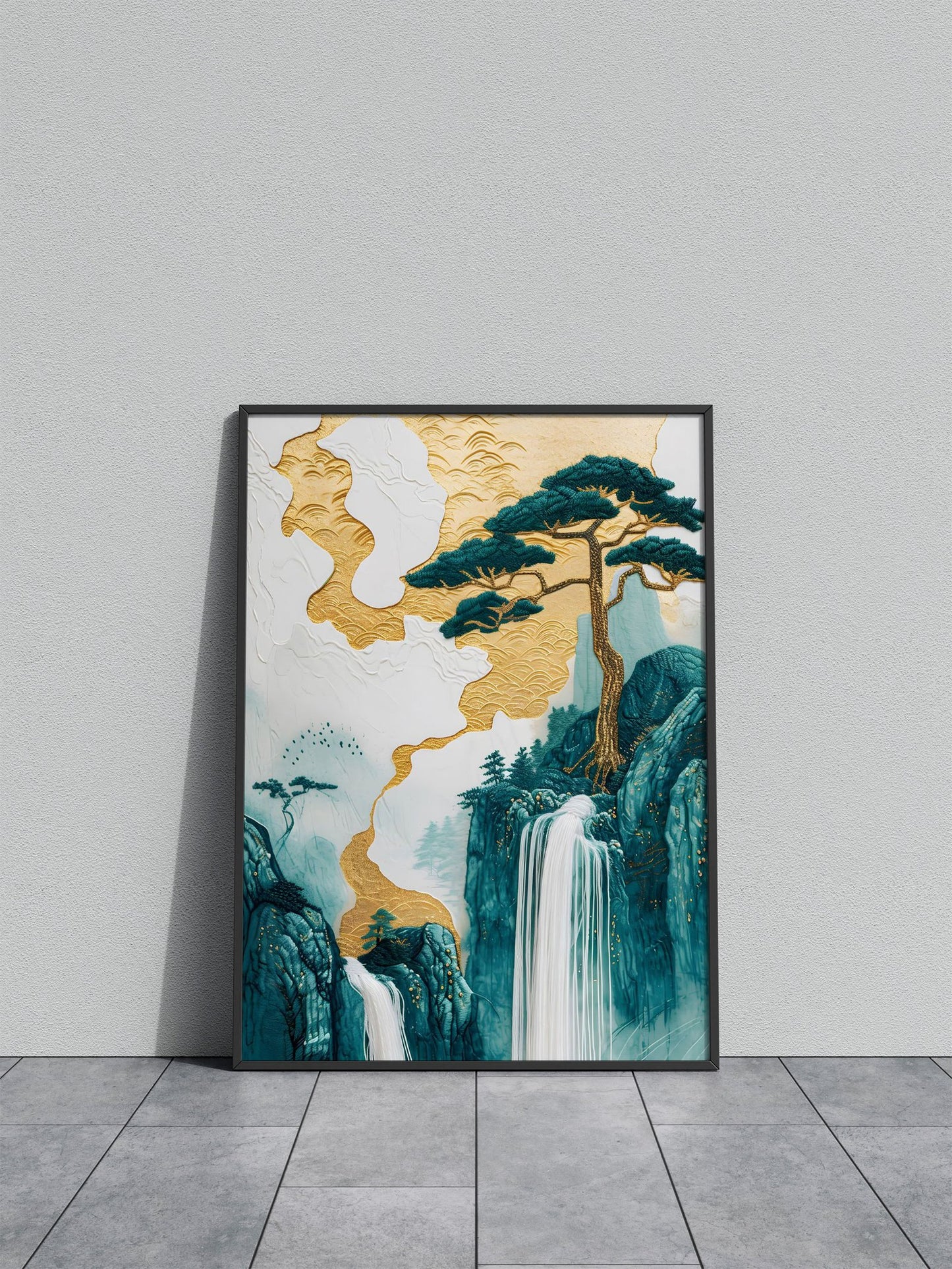 Mountain Bonsai Tree Asian Style Poster | Wall Art for Home & Office | High-Quality Print - High-Quality Visual Display