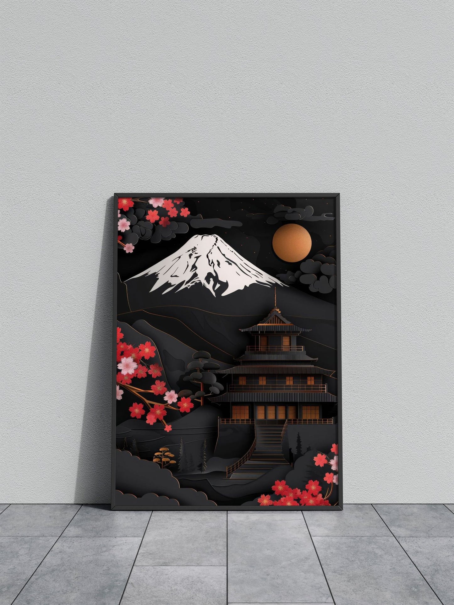 Mountain Dojo Asian Style Poster | Wall Art for Home & Office | High-Quality Print - High-Quality Visual Display