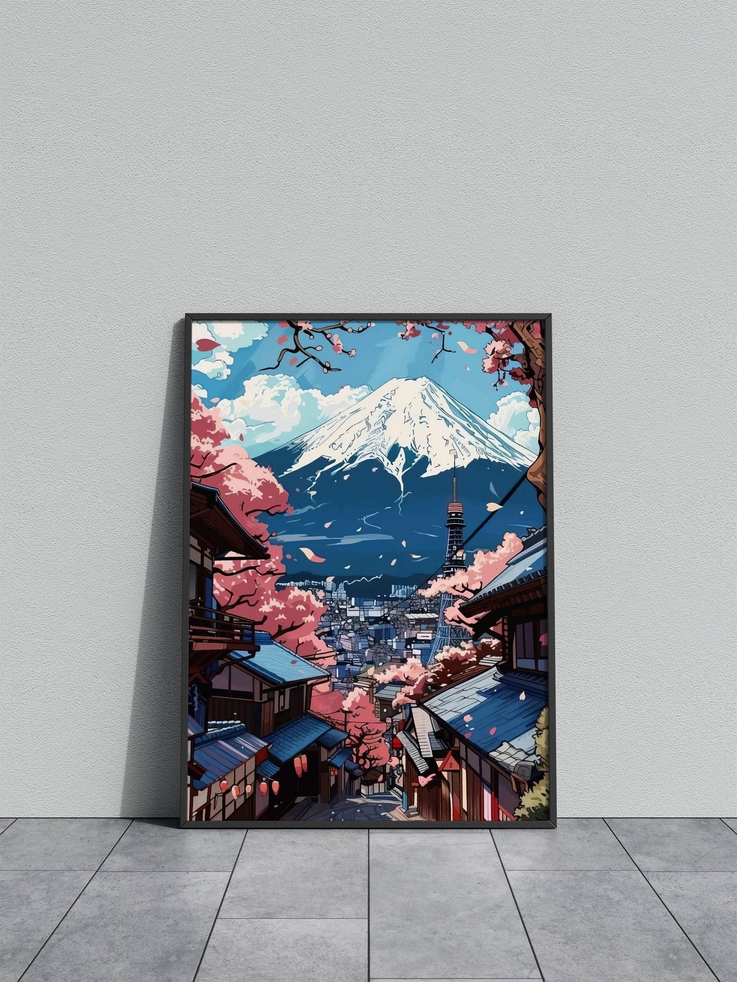 Mountain Fuji Art Asian Style Poster | Wall Art for Home & Office | High-Quality Print - High-Quality Visual Display