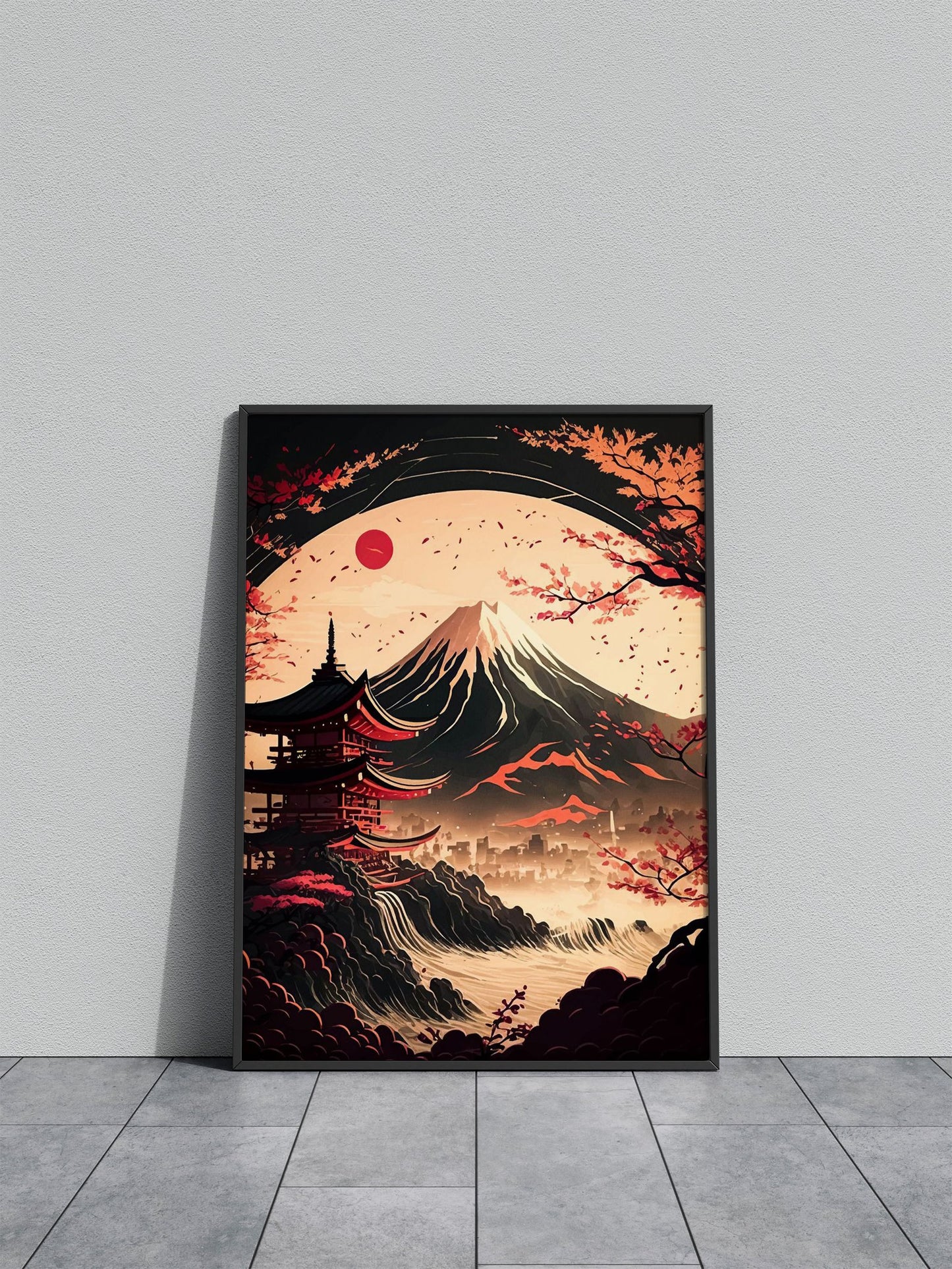 Mountain Japan Asian Style Poster | Wall Art for Home & Office | High-Quality Print - High-Quality Visual Display