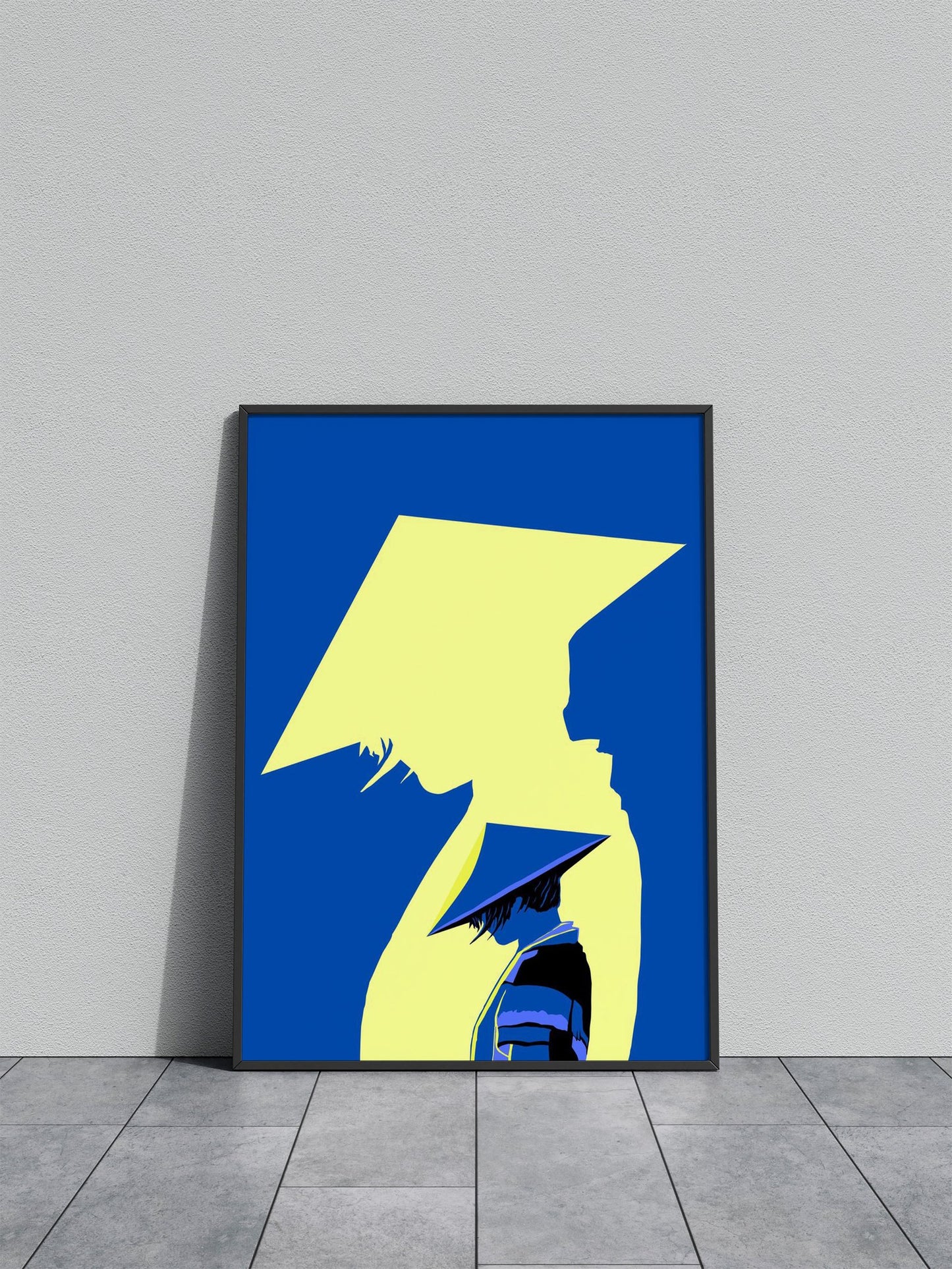 Mysterious Ninja Blue Asian Style Poster | Wall Art for Home & Office | High-Quality Print - High-Quality Visual Display