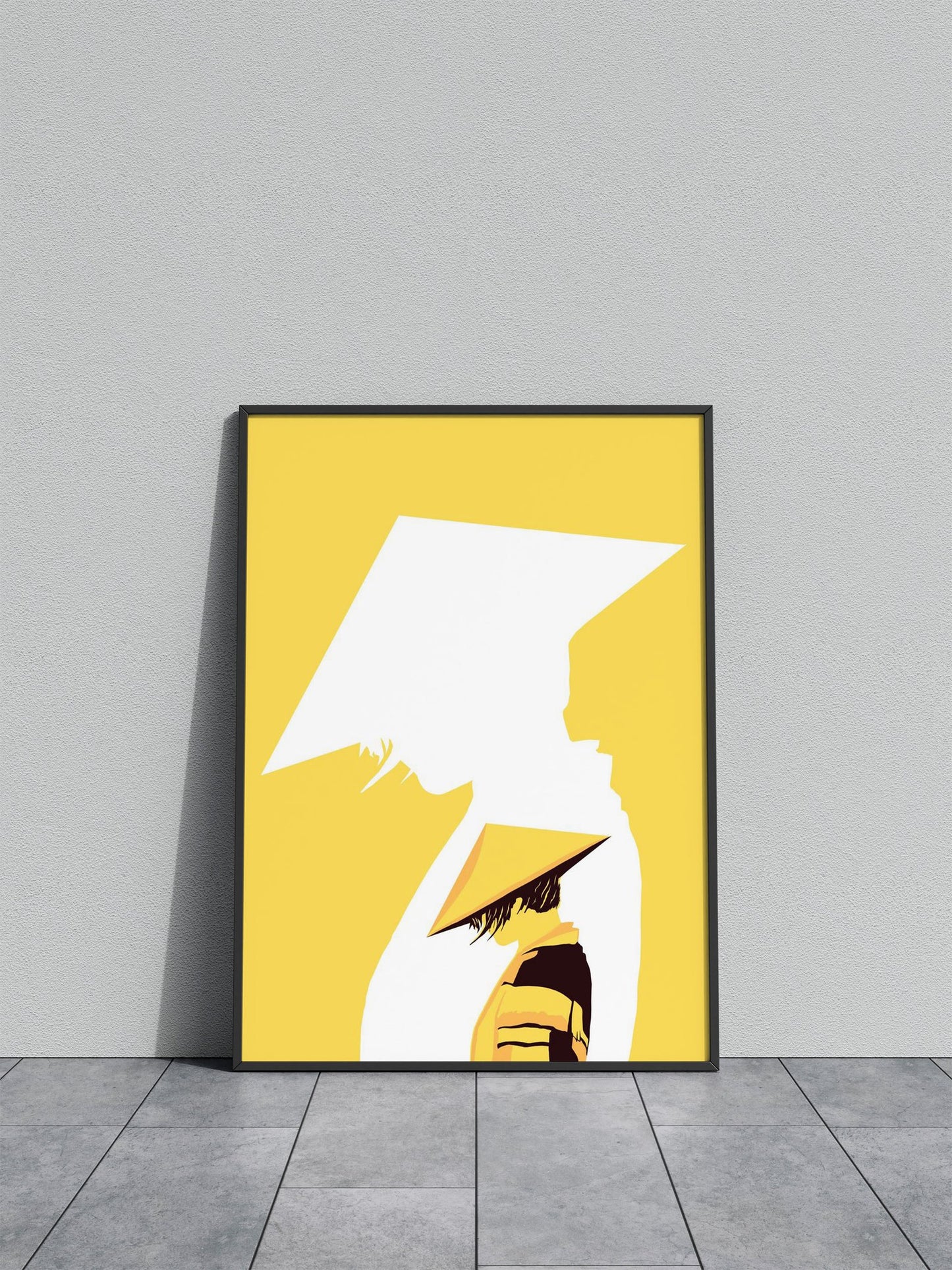 Mysterious Ninja Yelow Asian Style Poster | Wall Art for Home & Office | High-Quality Print - High-Quality Visual Display