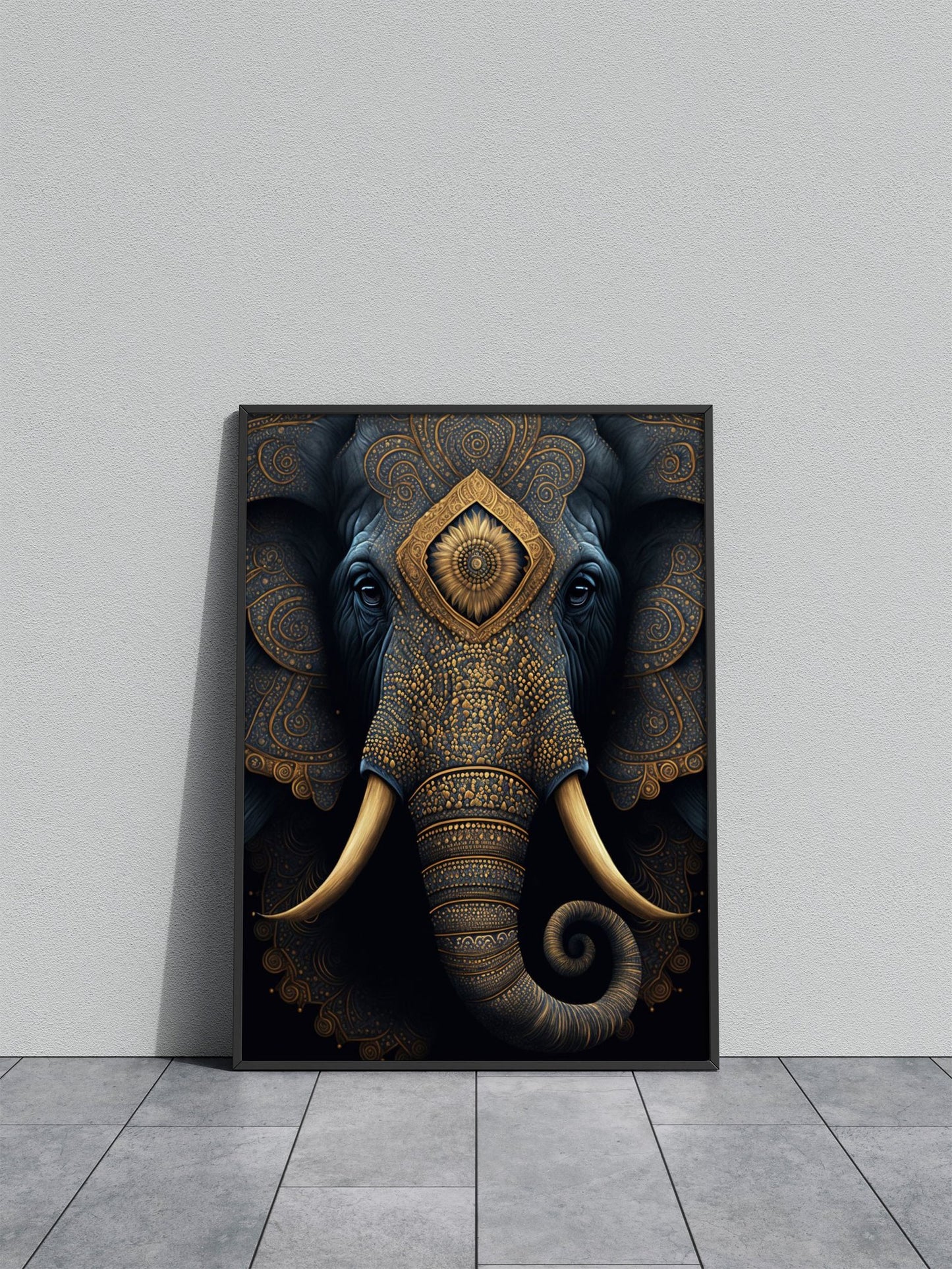 Mystic Elephant Asian Style Poster | Wall Art for Home & Office | High-Quality Print - High-Quality Visual Display
