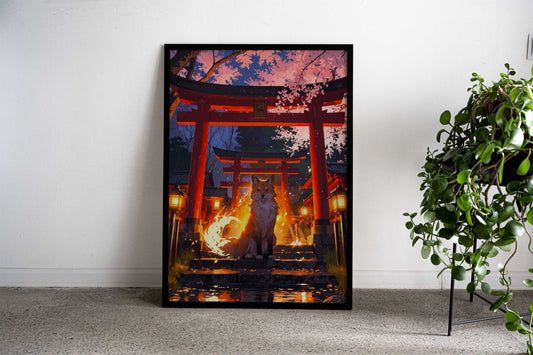 Mystic Kitsune Gate Asian Style Poster | Wall Art for Home & Office | High-Quality Print - High-Quality Visual Display