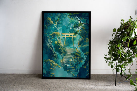 Mystical Forest art Asian Style Poster | Wall Ar t for Home & Office | High-Quality Print - High-Quality Visual Display