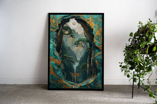 Mystical Kintsugi Passage Asian Style Poster | Wall Art for Home & Office | High-Quality Print - High-Quality Visual Display