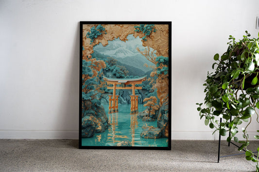 Mystical Torii Gate Asian Style Poster | Wall Ar t for Home & Office | High-Quality Print - High-Quality Visual Display