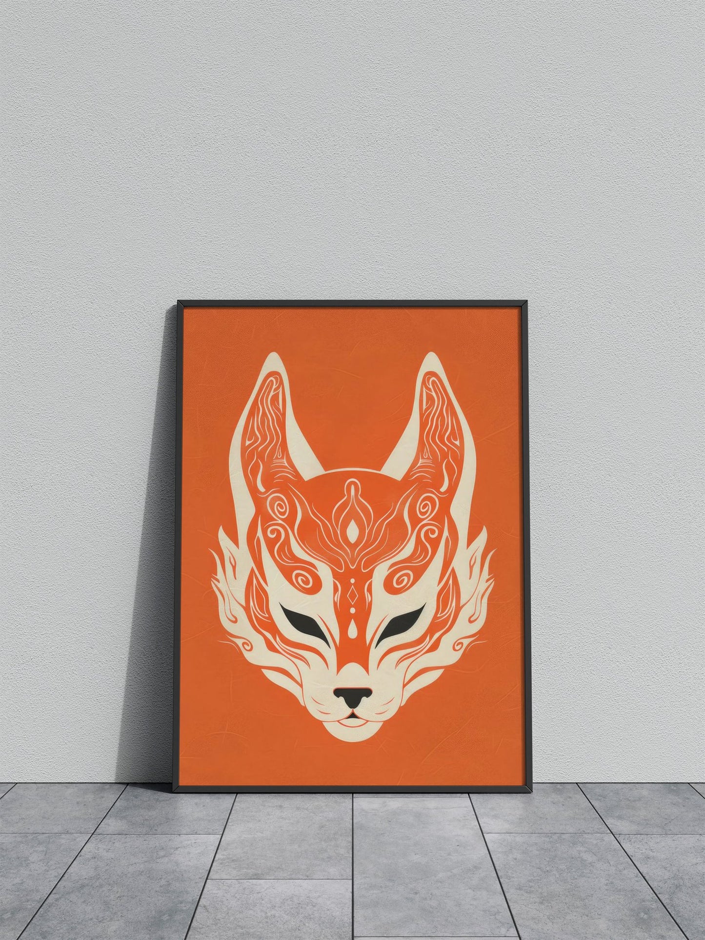Mythical Kitsune Mask Asian Style Poster | Wa ll Art for Home & Office | High-Quality Print - High-Quality Visual Display