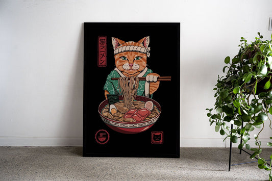 Neko Ramen House Asian Style Poster | Wall A rt for Home & Office | High-Quality Print - High-Quality Visual Display
