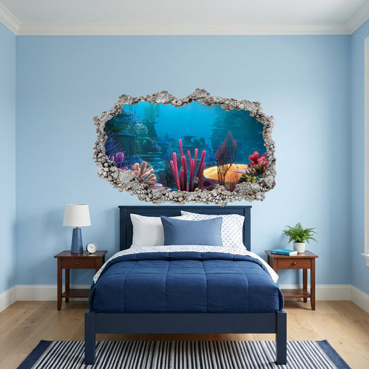 Nemo and Dory Disney Pixar Playroom Art Decal Smashed Brick Decal 181