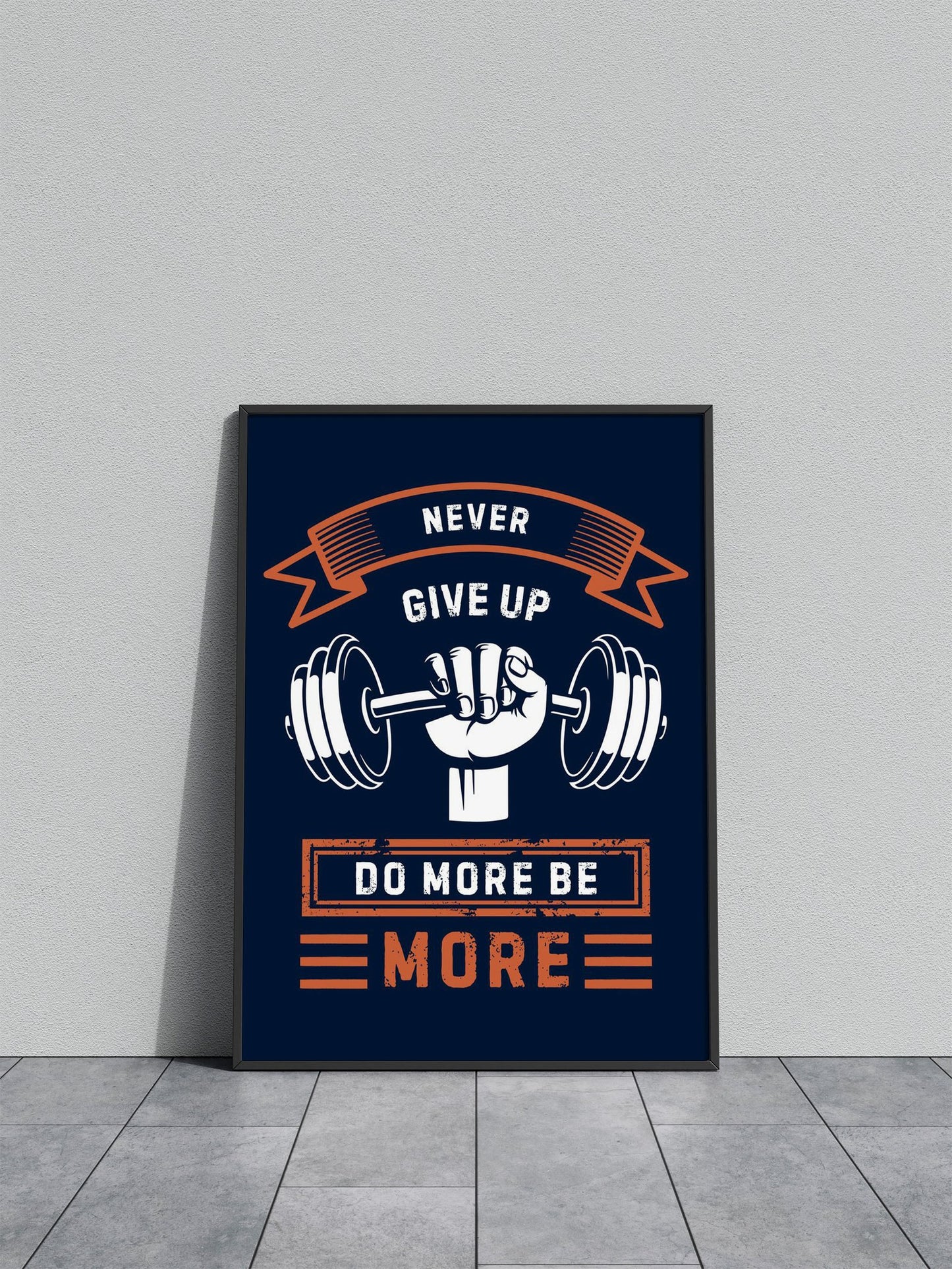 Never Give up Gym Asian Style Poster | Wall A rt for Home & Office | High-Quality Print - High-Quality Visual Display