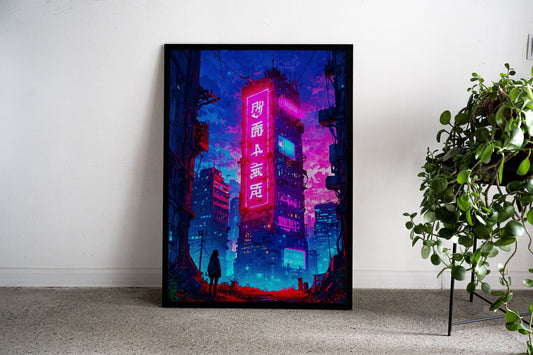 Night City Neon Asian Style Poster | Wall Art fo r Home & Office | High-Quality Print - High-Quality Visual Display