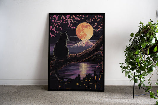 Night In Japan Asian Style Poster | Wall Art for Home & Office | High-Quality Print - High-Quality Visual Display