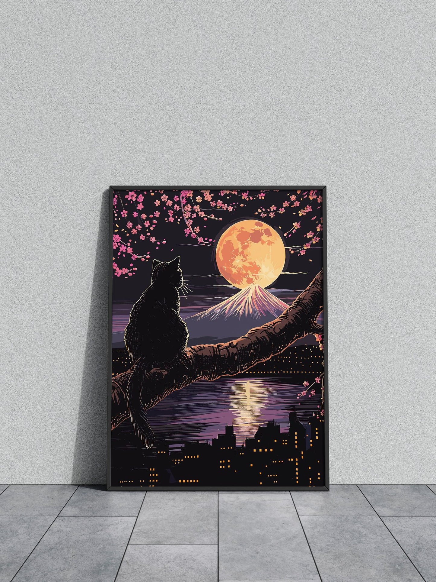 Night In Japan Asian Style Poster | Wall Art for Home & Office | High-Quality Print - High-Quality Visual Display
