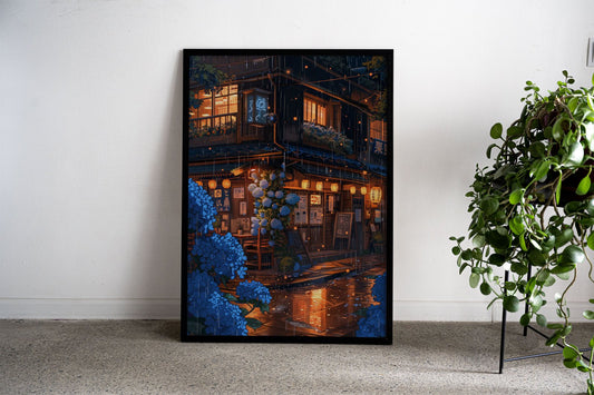 Night Restaurant Anime Asian Style Poster | W all Art for Home & Office | High-Quality Print - High-Quality Visual Display