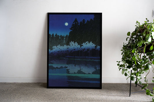 Night at Inokashira Park Asian Style Poster | W all Art for Home & Office | High-Quality Print - High-Quality Visual Display