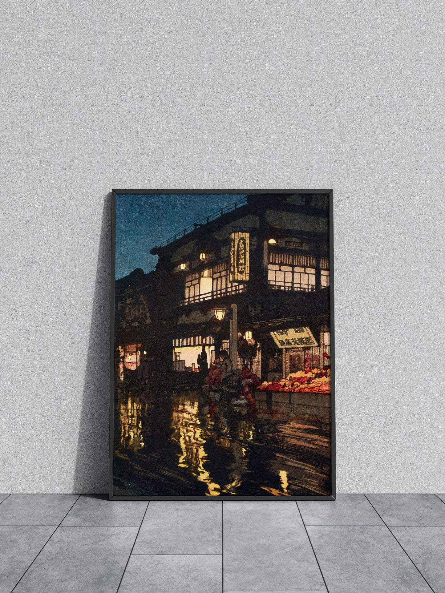 Night of Kagurazaka Street Asian Style Poster | Wall Art for Home & Office | High-Quality Print - High-Quality Visual Display