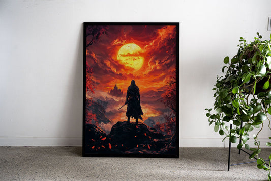 ninja of diamond card Asian Style Poster | Wall Art for Home & Office | High-Quality Print - High-Quality Premium Wall Art Decor Sticker