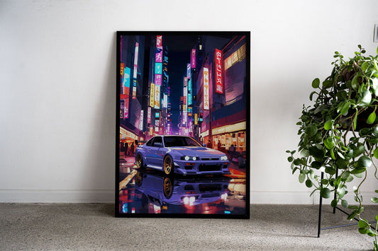 Nissan GTR Skyline Japan Asian Style Poster | Wall Art for Home & Office | High-Quality Print - High-Quality Premium Wall Art Decor Sticker