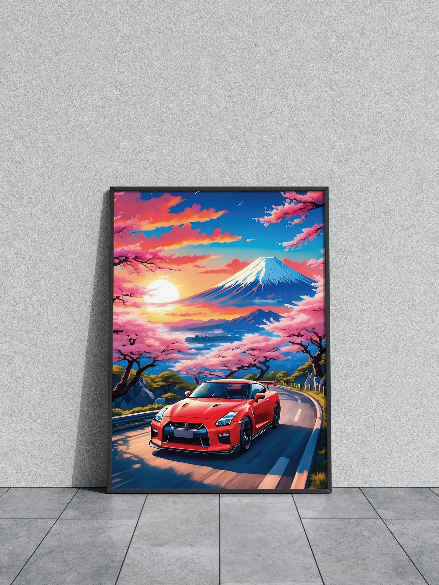 Nissan Skyline GTR R34 Asian Style Poster | W all Art for Home & Office | High-Quality Print - High-Quality Premium Wall Art Decor Sticker