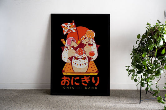 onigiri Asian Style Poster | Wall Art for Home & Office | High-Quality Print - High-Quality Premium Wall Art Decor Sticker