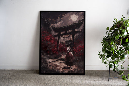 Oni Mask Asian Style Poster | Wall Art for Hom e & Office | High-Quality Print
