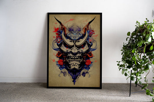 Oni Samurai No11 Asian Style Poster | Wall Art for Home & Office | High-Quality Print