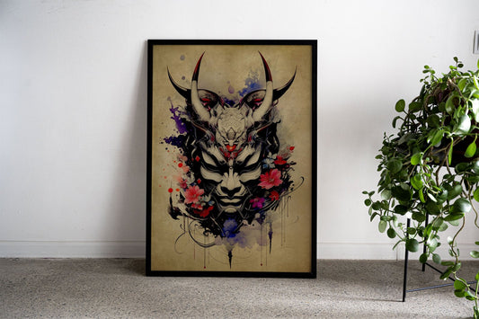 Oni Samurai No13 Asian Style Poster | Wall Art for Home & Office | High-Quality Print