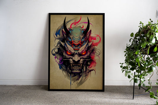 Oni Samurai No15 Asian Style Poster | Wall Art for Home & Office | High-Quality Print