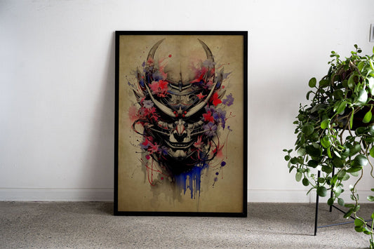 Oni Samurai No18 Asian Style Poster | Wall Art for Home & Office | High-Quality Print
