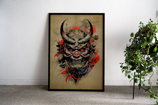 Oni Samurai No20 Asian Style Poster | Wall Art for Home & Office | High-Quality Print
