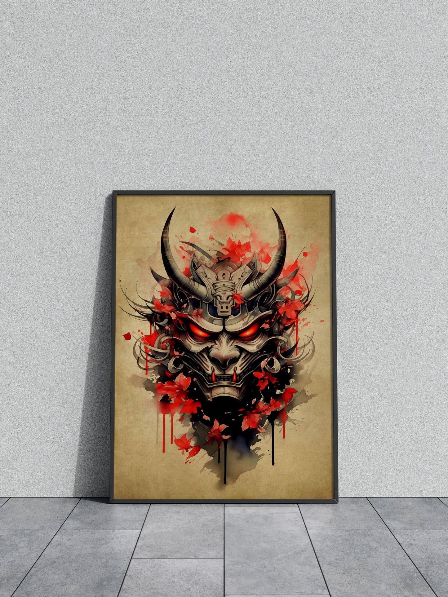 Oni Samurai No3 Asian Style Poster | Wall Art f or Home & Office | High-Quality Print