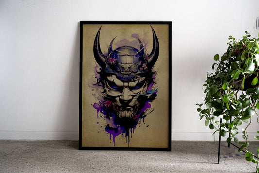 Oni Samurai No4 Asian Style Poster | Wall Art for Home & Office | High-Quality Print