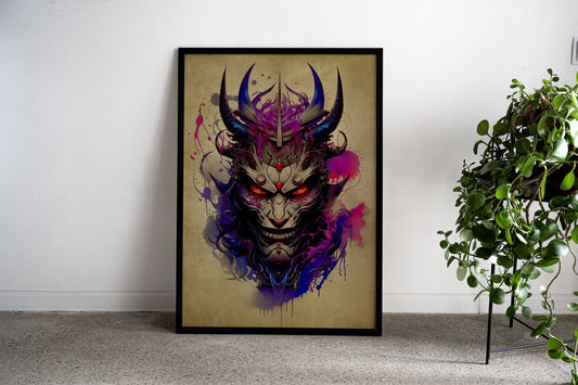 Oni Samurai No8 Asian Style Poster | Wall Art f or Home & Office | High-Quality Print