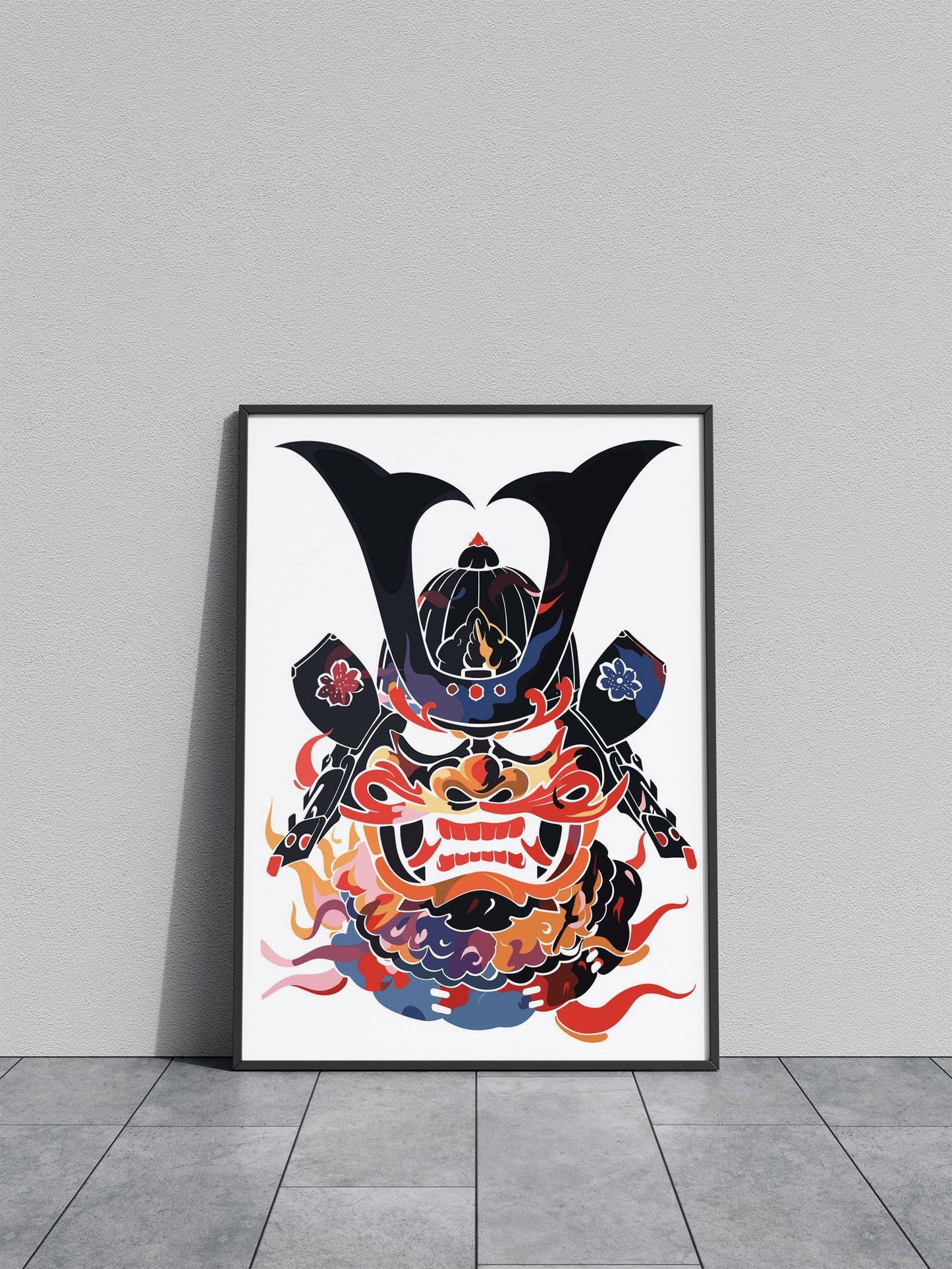 oni samurai Asian Style Poster | Wall Art for Ho me & Office | High-Quality Print