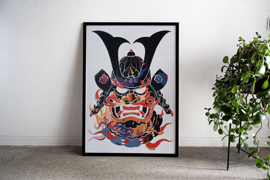 oni samurai Asian Style Poster | Wall Art for Ho me & Office | High-Quality Print