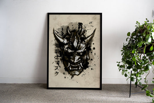 Oni warrior Asian Style Poster | Wall Art for Ho me & Office | High-Quality Print