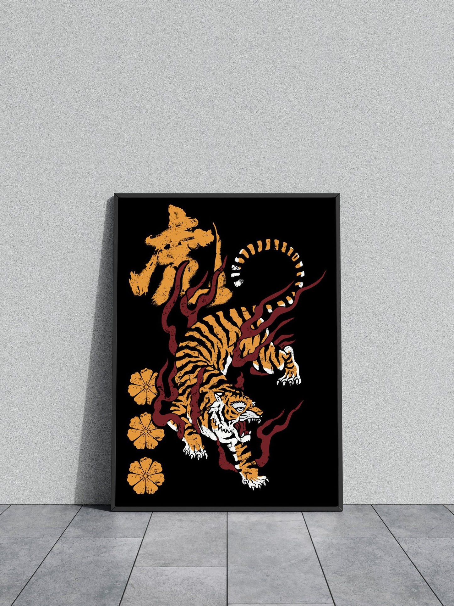 Oriental Tiger Asian Style Poster | Wall Art for Home & Office | High-Quality Print