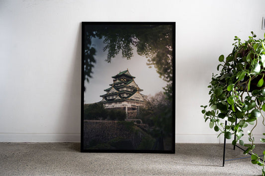 Osaka Castle Asian Style Poster | Wall Art for Home & Office | High-Quality Print - High-Quality Premium Wall Art Decor Sticker