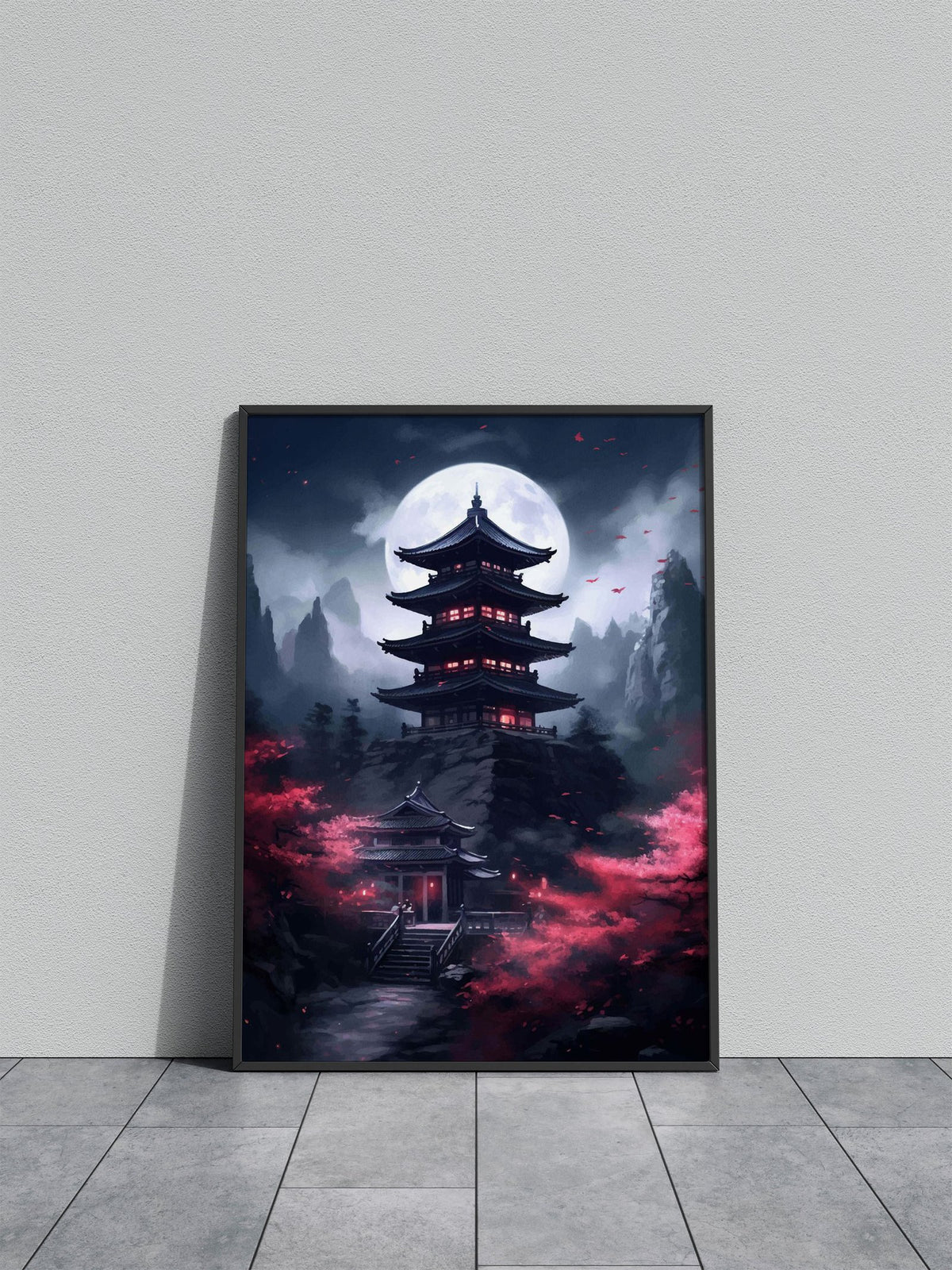 Pagoda Japan Landscape Asian Style Poster | Wall Art for Home & Office | High-Quality Print - High-Quality Premium Wall Art Decor Sticker